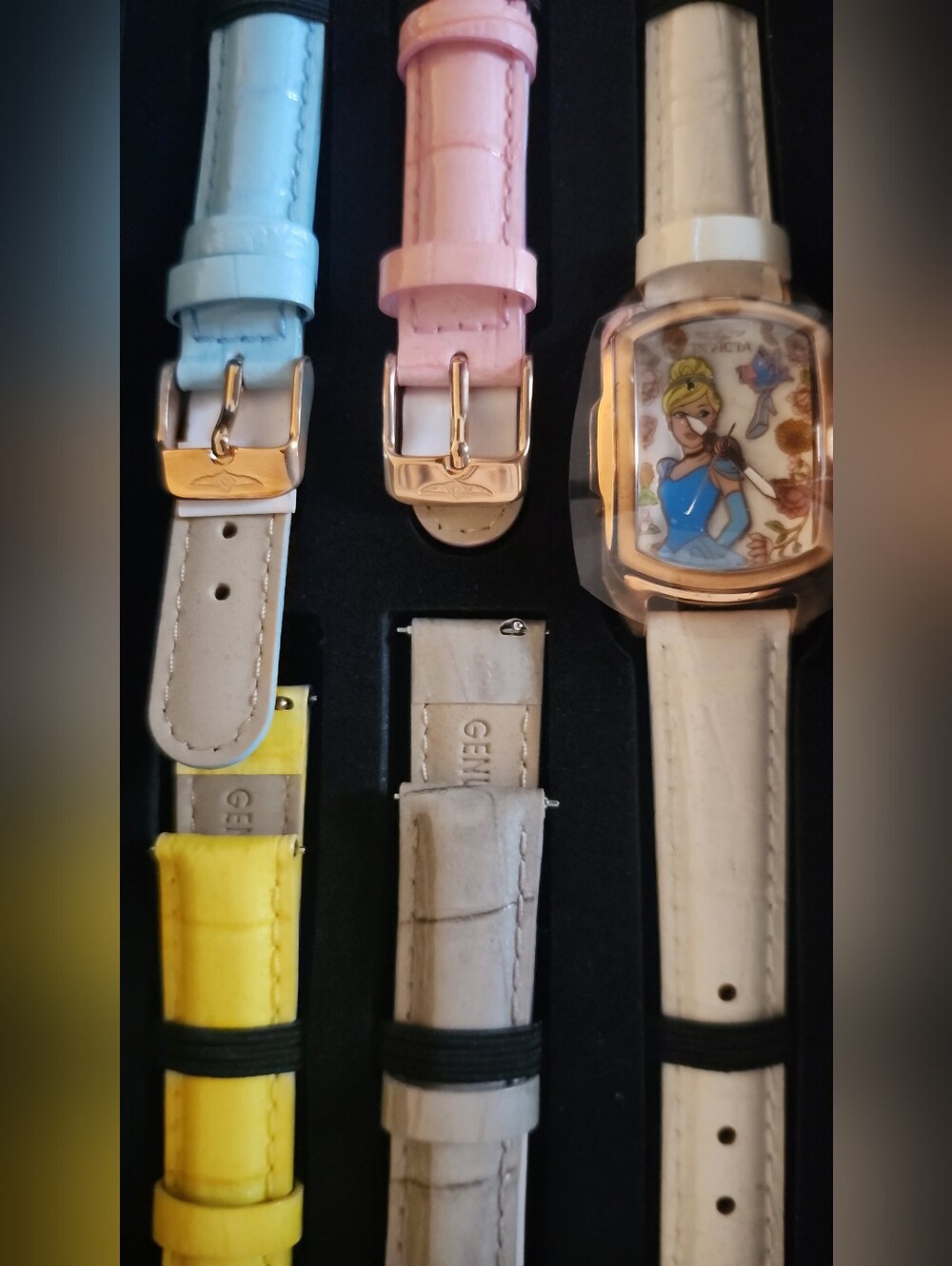 INVICTA DISNEY Watch with Pastel Straps - White, Pink, Blue, Yellow, Gray